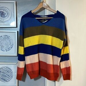 Hyped Unicorn Women’s Multicolor Striped Sweater Size S